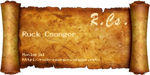 Ruck Csongor névjegykártya